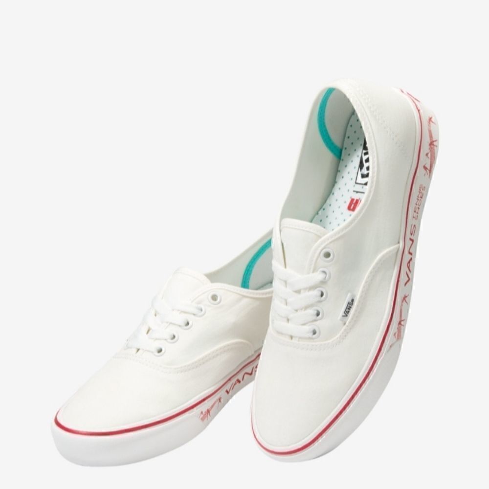 VN0A3WM748C Vans Comfycush Authent Blanc De Blanc/Red Men's - Women's - Picture 4 of 14